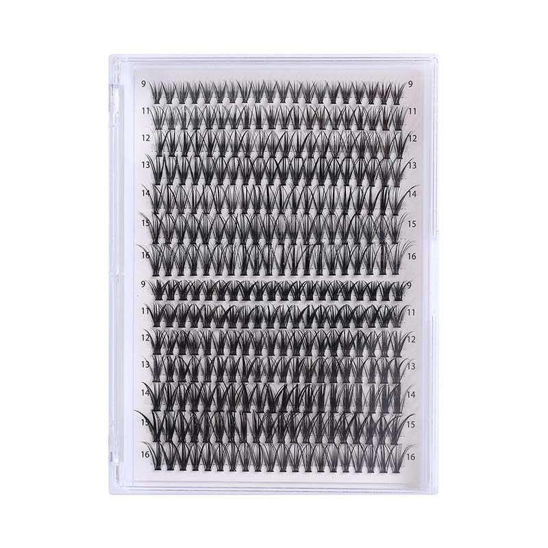 30D 40D 9-18mm Cluster Lashes Blandad bricka