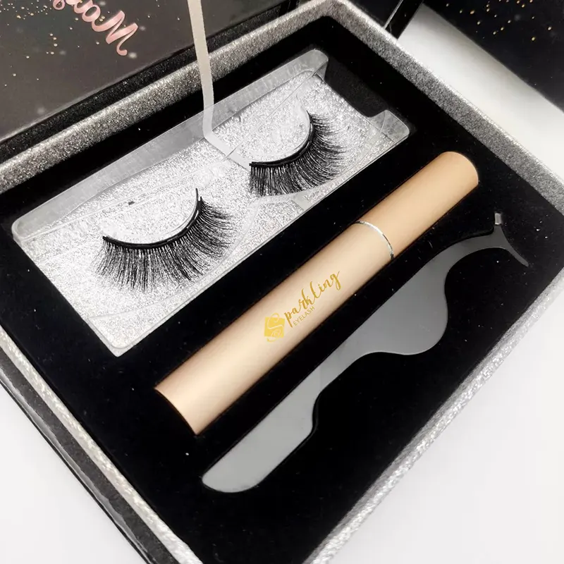 5 magneter Magnetiska ögonfransar med eyeliner