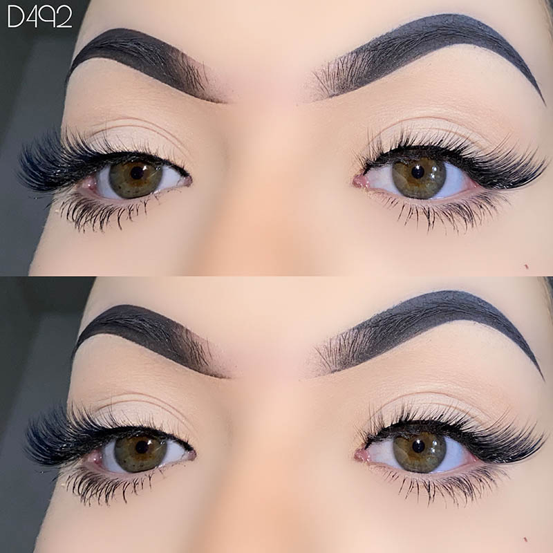5 par Wispy Lashes Natural Look Winged Eyelashes 7mm-17mm