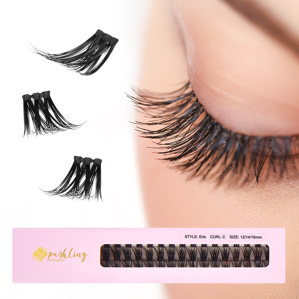 DIY Ögonfransförlängning D Curl Långa individuella fransar