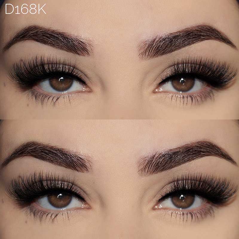 Halvfransar Naturligt utseende Wispy 3D Cat Eye Fransar