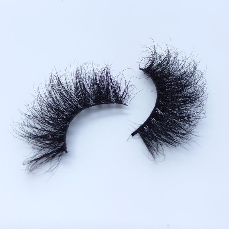 Ren mink ögonfransar lily Lösögonfransar Fluffy 8D Faux Fransar