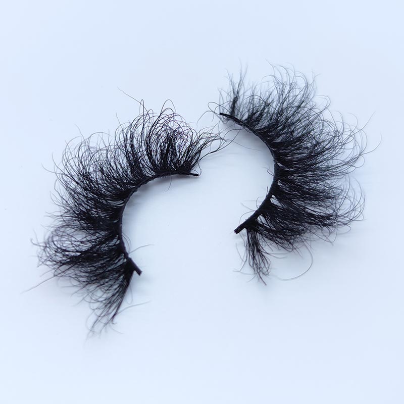 Real Mink Lashes Fluffiga lösögonfransar D Curl Dramatiska falska fransar