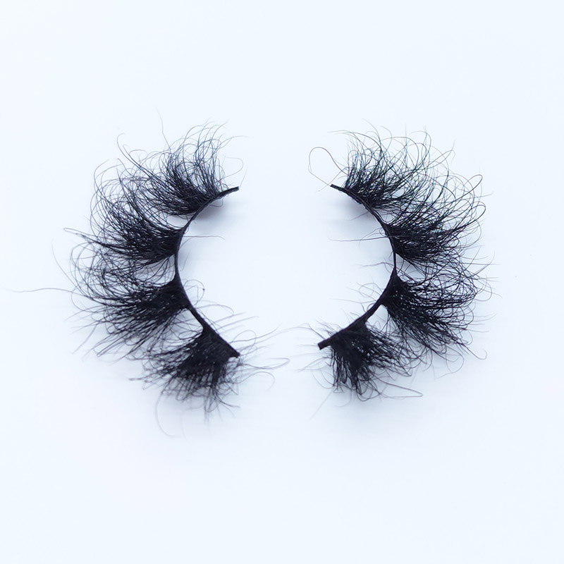 Real Mink Fransar Lång Tjock Volym Smutsig Korsad Fake Eyelash