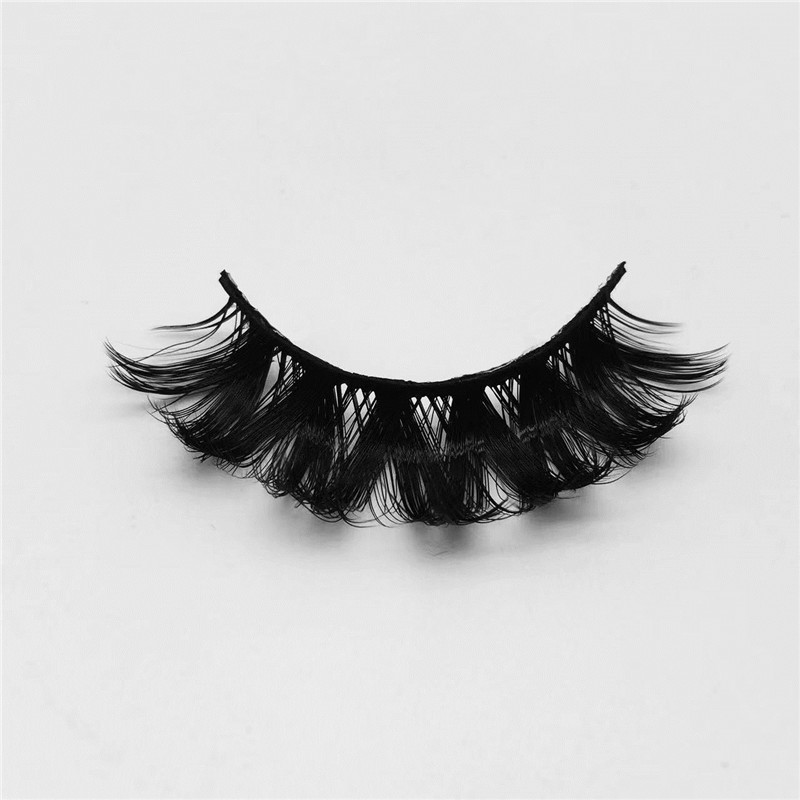 Ryska lockiga fransar 3D Volym Faux Mink Dramatiska fransar