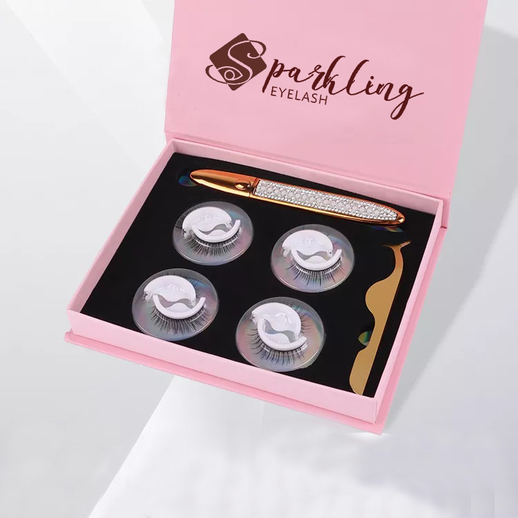 Partihandel Silk Faux Mink Självhäftande ögonfransar Försäljare Russian Strip Eyelash